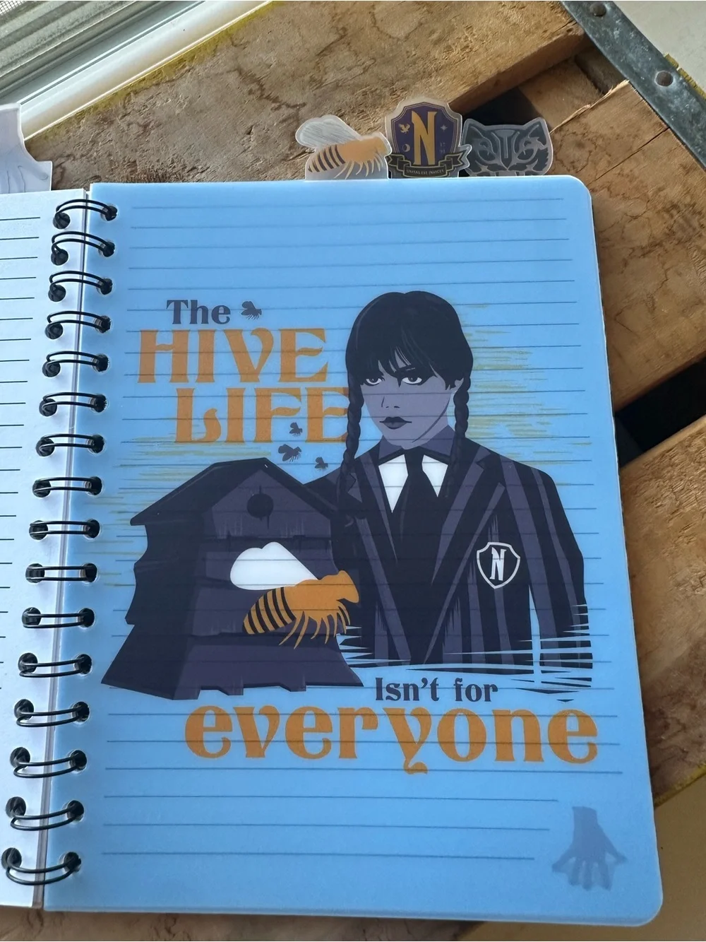 Wednesday Black & Purple Spiral Journal - New